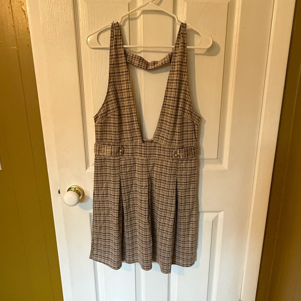 Plaid Sleeveless Dress Shell